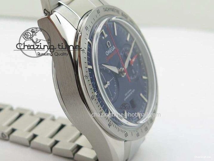 0518 Speedmaster ’57 SS Chrono AXF Best Edition Blue Dial on SS Bracelet A7750 (Free Leather Strap) StreetReady 8281